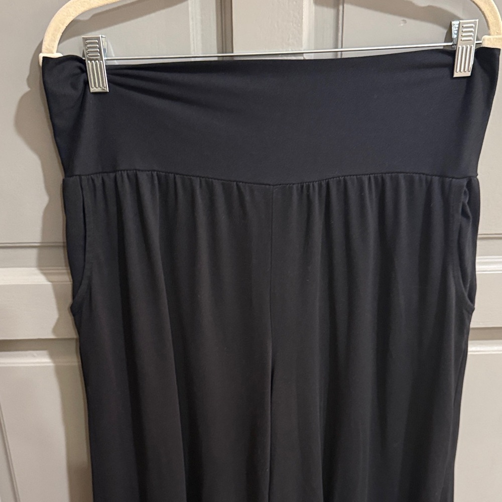 Chic Black Wide Leg Women's Pants - Picture 3 of 4